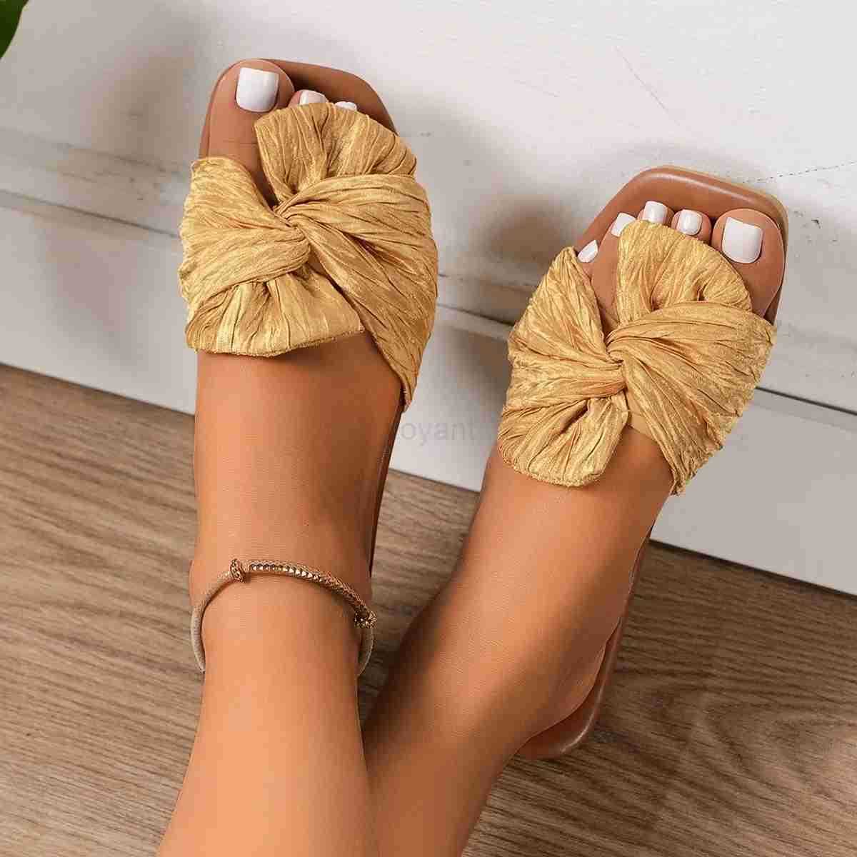 Summer Wan Slippers Fi Brand Casual Slides Ladies Flat Shoes Wan Peep Toe Beach Sandals Outdoor Flip Flops Low Heel Z250304