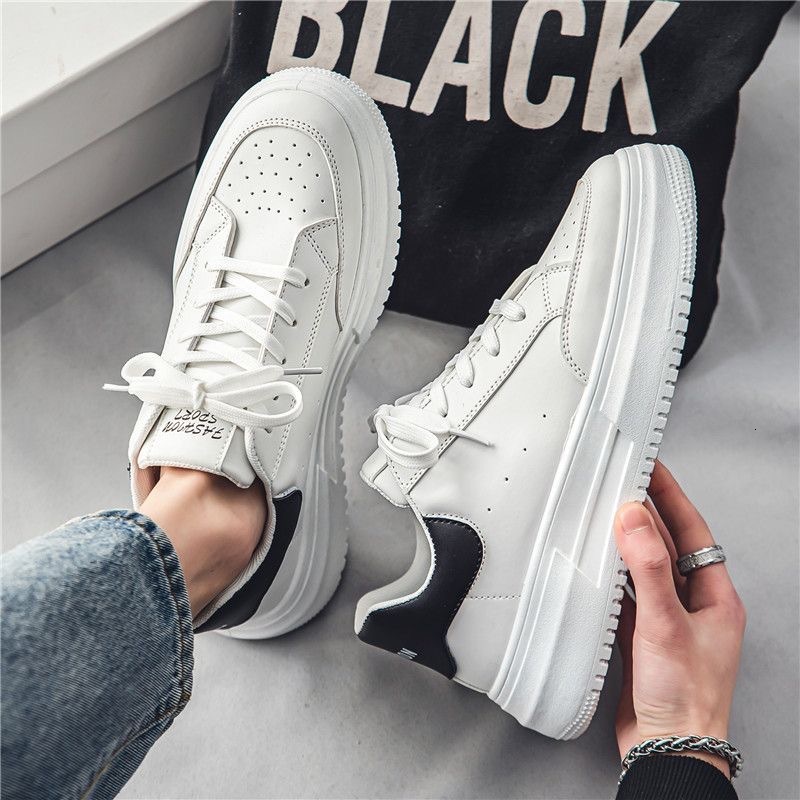 2025 Designer s New Spring And Summer Men s Breathable Soft Sole White Men s Multi-functional Sports Thick Sole Casual Fashion Board Shoes