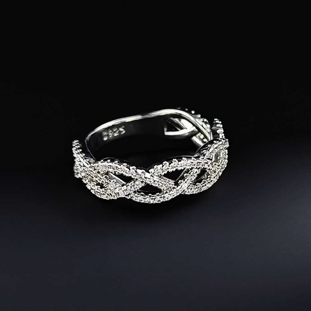 Couple Rings Zircon Circle Ring Female Shein Popular Engagement Ring r6884 H25303