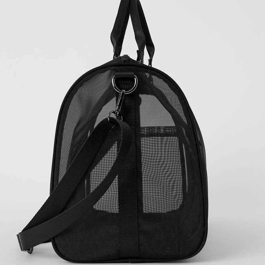Fashion Yoga Transparent Mesh Bag Luggage Bag Yoga Fitness Bag Sports Womens Bag Outdoor Fitness Bag Travel Diagonal Cross Bag Y250304