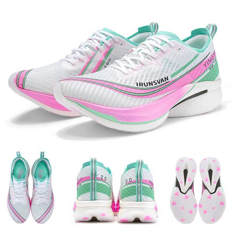 IRUNSVAN hot 2025 Carbon Trail Marathon Air Cushion Men Sports Running Shoes Trendy Casual Unisex Z250304