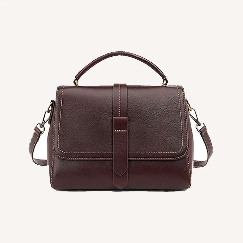 Cowhide Genuine Leather Shoulder Crossbody Bags For Women Trend Designer Large Capacity Satchel Ladies Handbags