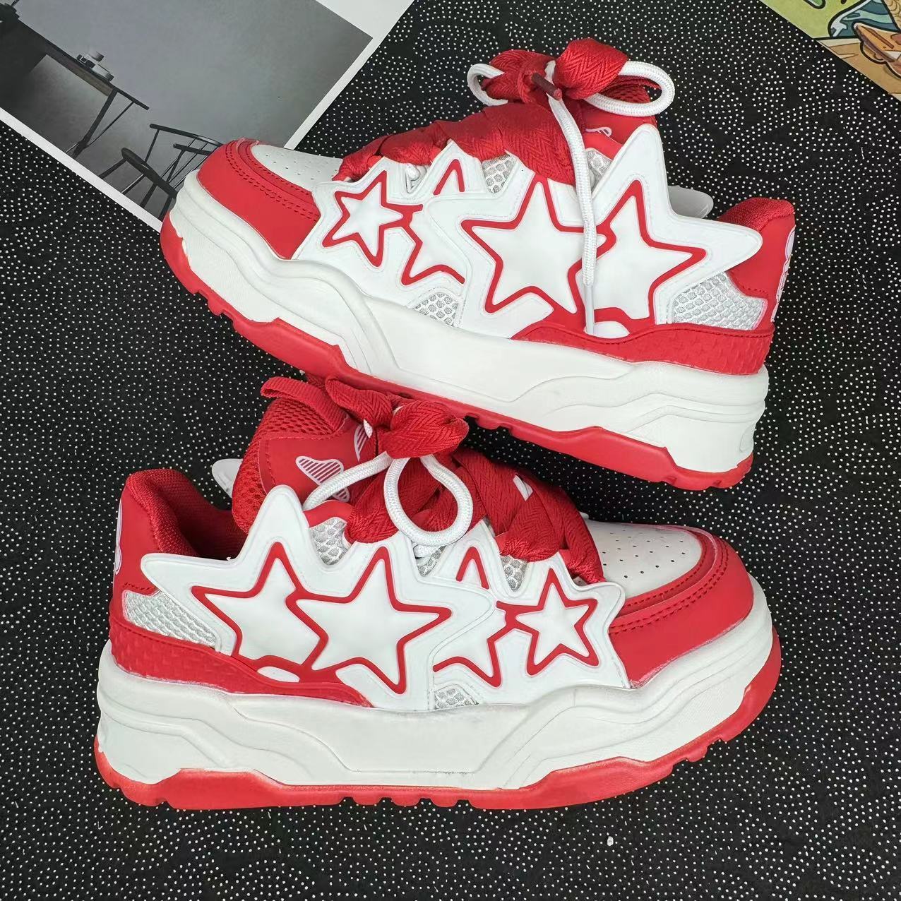 2025 Men's New European And American Popular Outdoor Multi Functional Designer Shoes Thick Soled Height Raising Sports Stars Casual White Shoes