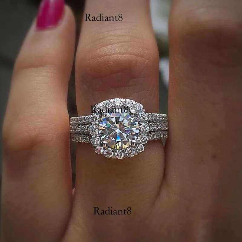 Sterg Sier for Women AAA Cubic Zirconia Engagement Rings Fashion Wedding Party Jewelry