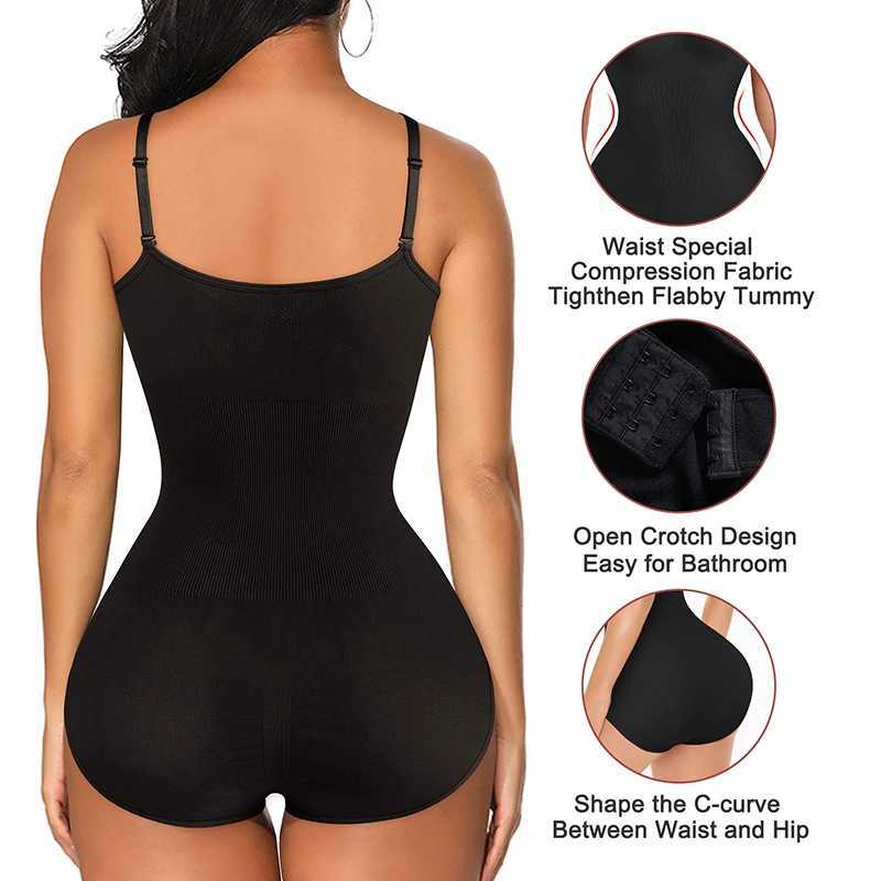 Sculpting Bodysuit Shapewear Seamless Waist Trainer Body Shaper Women Tummy Control Butt Lifter Corset Push Up Cami LingeriesXJ250304