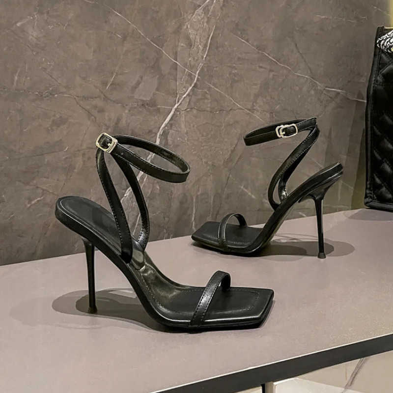 Wens New Style Fi Open Toe High H 2023 Summer Europe and America Sexy Versatile Simple Banquet Party Sandals Z250304