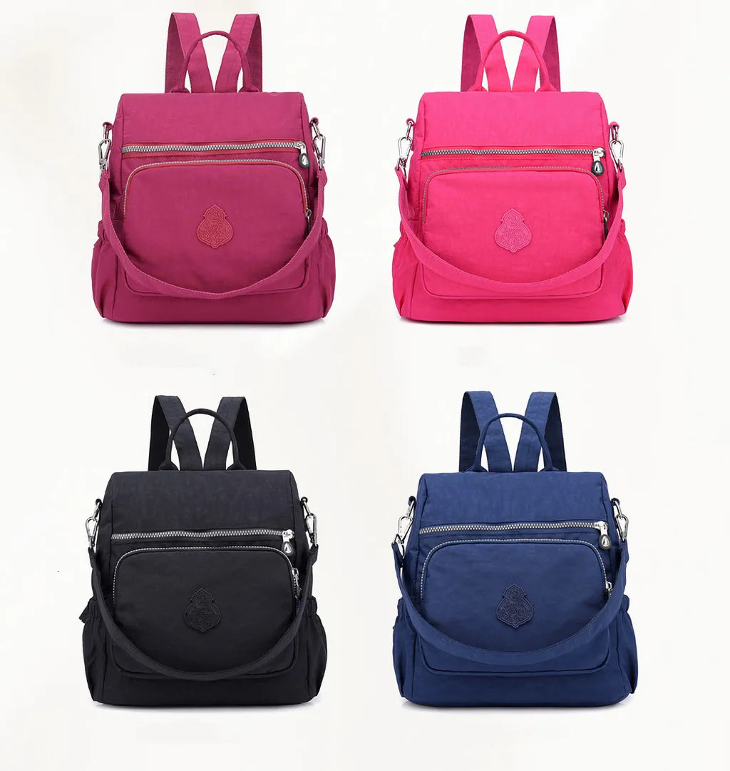 Ship from US Smart Backpack Women Nylon Shoulder Bag Elegant Daily Shopping Rival 250304FBB