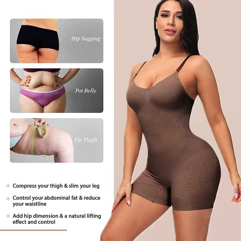 Upgrade Fabric Bodysuit Shapers Spandex Compress Elastic Body Shaper Suits Open Crotch Compression Smooth ShapewearXJ250304