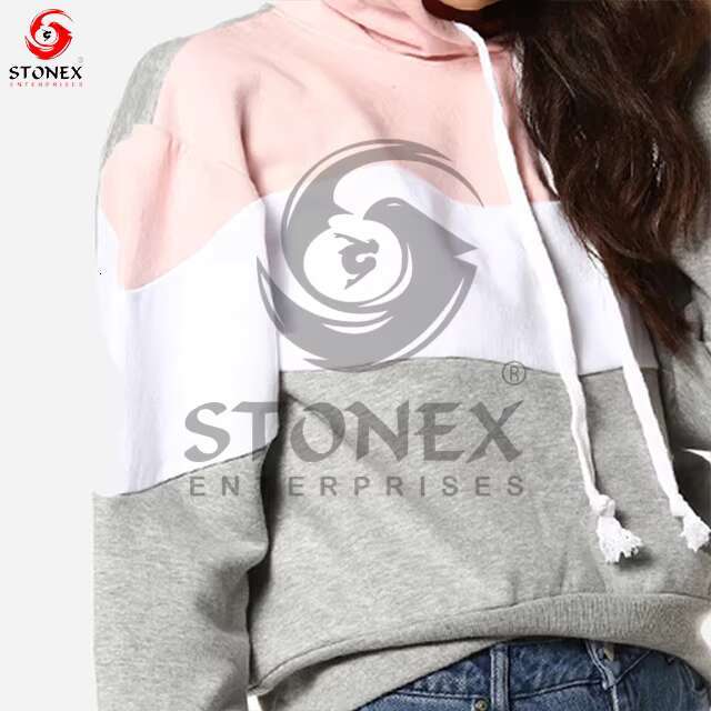 Wholesale OEM Service Long Sleeve Women's New Arrival Solid Color Fashion Wear Hoodies For Ladies.