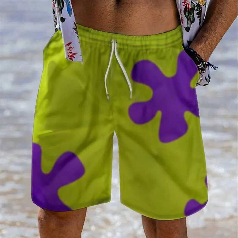 Fashionable New Youth Popular Sweatpants Simple Mens Five-Quarters Thin Loose Seaside Vacation Summer CasualT250304
