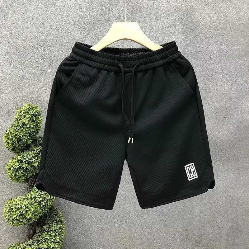 Mens Casual Trendy Printed Sports Shorts Summer Style Fashionable Five-piece White Versatile Mid-length Pants For MenT250304