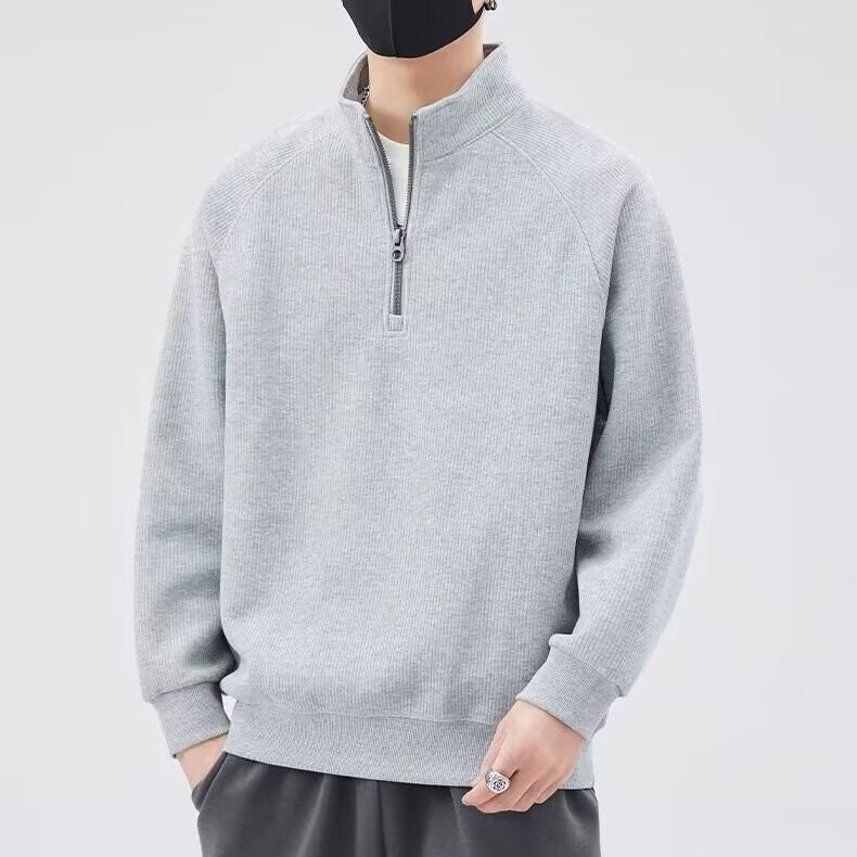 YS03033 Half zip sweatshirt spring and autumn loose 2025 spring tops men's clothing