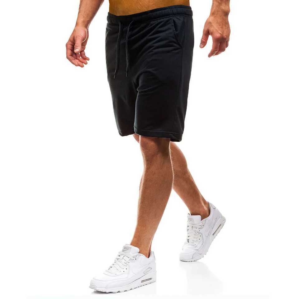2024 New Summer Running Shorts for Men Casual Jogging Sport Short Pants Solid Color Drawstring Loose Dry Gym Sports Shorts T250304