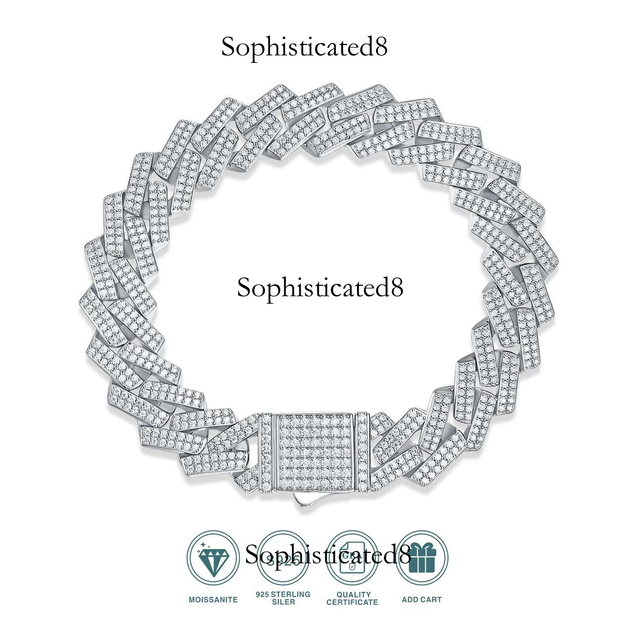 JIUZUAN 10/14mm Full Moissanite 2 Row Bracelet S Sterg Sier Dias Cuban Pendant 2024 Hip Hop Pop Chic