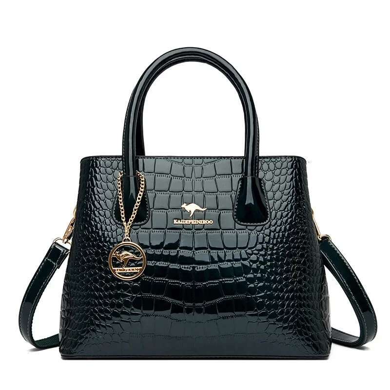 New Fashion Alligator Women Handbags European Design Patent Leather Ladies Shoulder Bags Female Girl Brand Crossbody Bag
