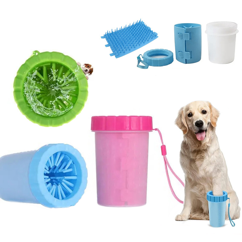 2025 new Soft Silicone Pet Washing Cup For Cats & Dogs, Cleaner, Portable Dog Paw Cleaning Bucket Accessories