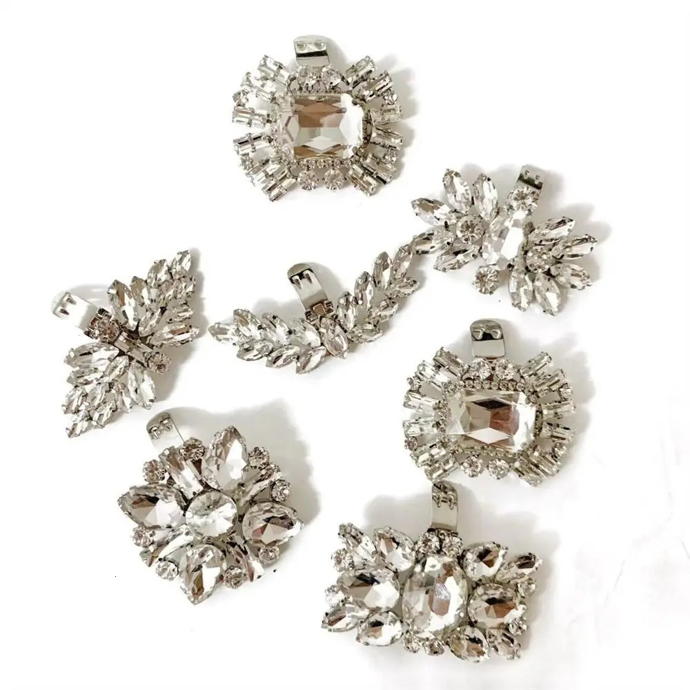 1PC Removable Lady Shoe Clips Wedding Bride Shoes Decoration Women High Heel Charms Jewelry Rhinestones Crystal Shoes Decoration 250218