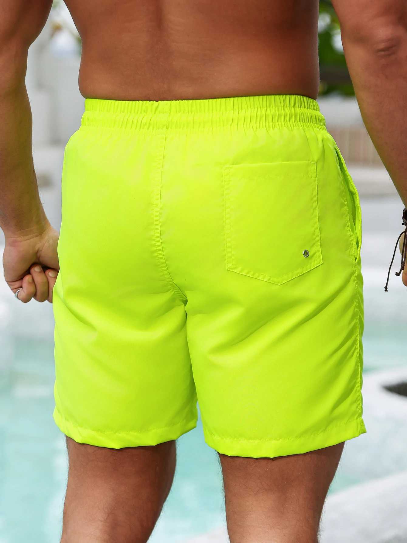 Summer holiday fluorescent coloured beach shortsT250304