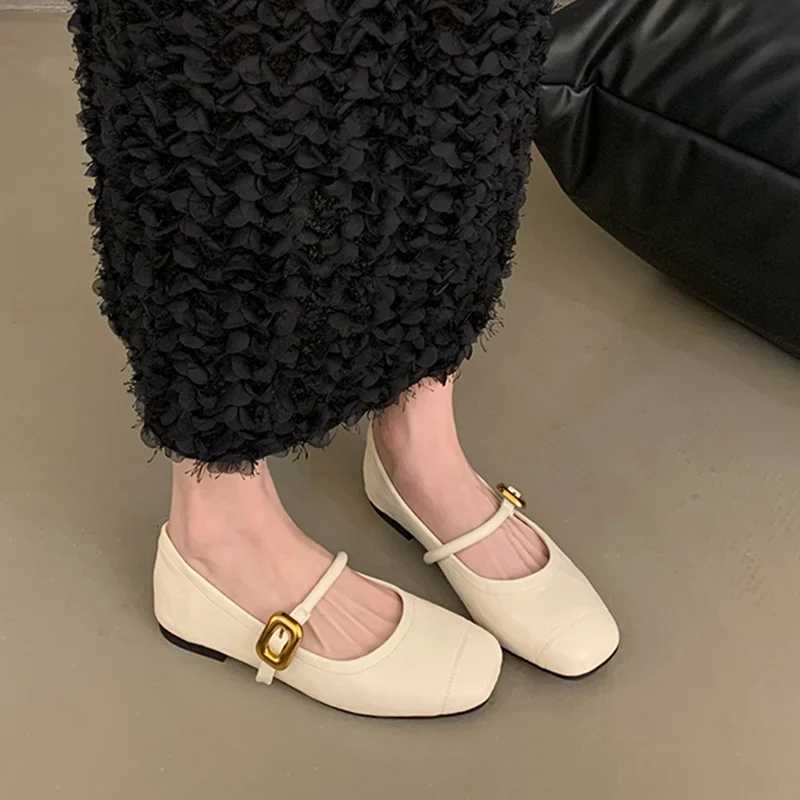 Wen Cute Ballerina Flats Lady Slipy Vintage Kaii Mocasine Loafers Girl Soft Ballerina Brand Mary Jane Shoes Fem Woman Y250303