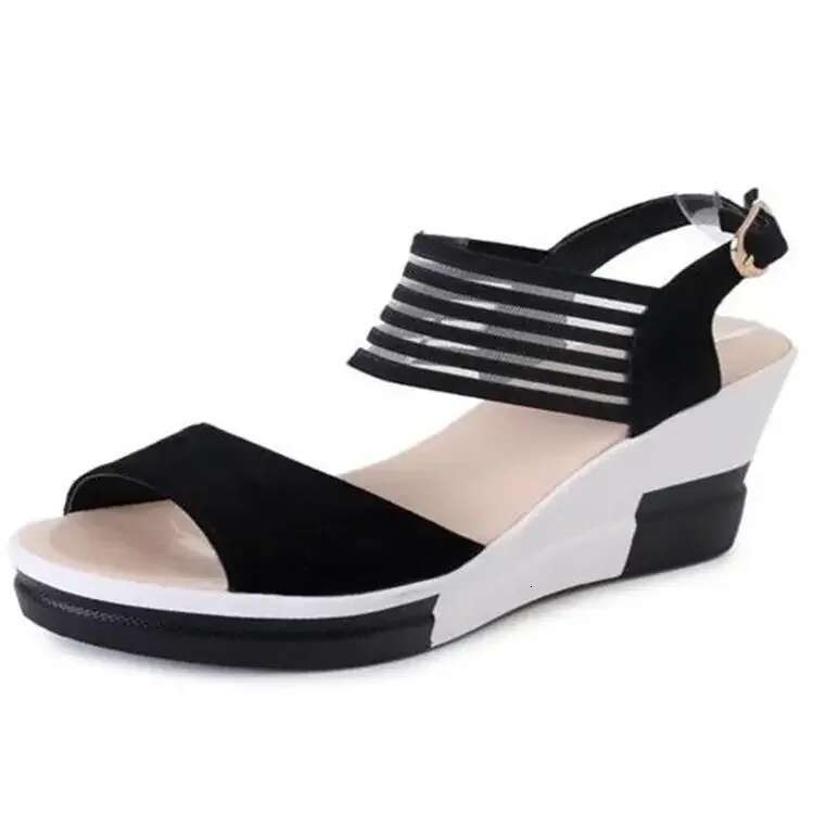 Summer New Fashion All-match Wedge Fish Mouth Women's Shoes Super High Heel Platform Height Increase Sandals