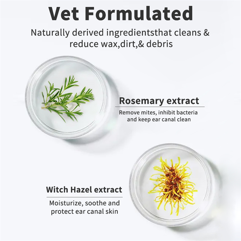 Dog Ear Cleaner Wipes Finger Wipes for Dogs Cleaning, Soothing, and Deodorizing Itchy Ears Pet Ear Relief Solution