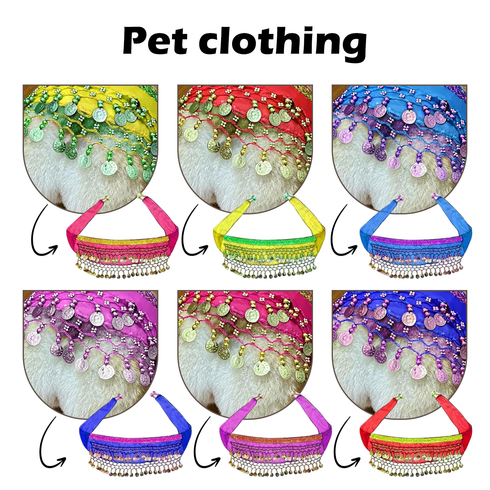Belly Skirt For Dogs Creative Passionate Puppy Shaking Hip Dance Hip Scarf Decoration Cute Funny Pet Costumes Accessories
