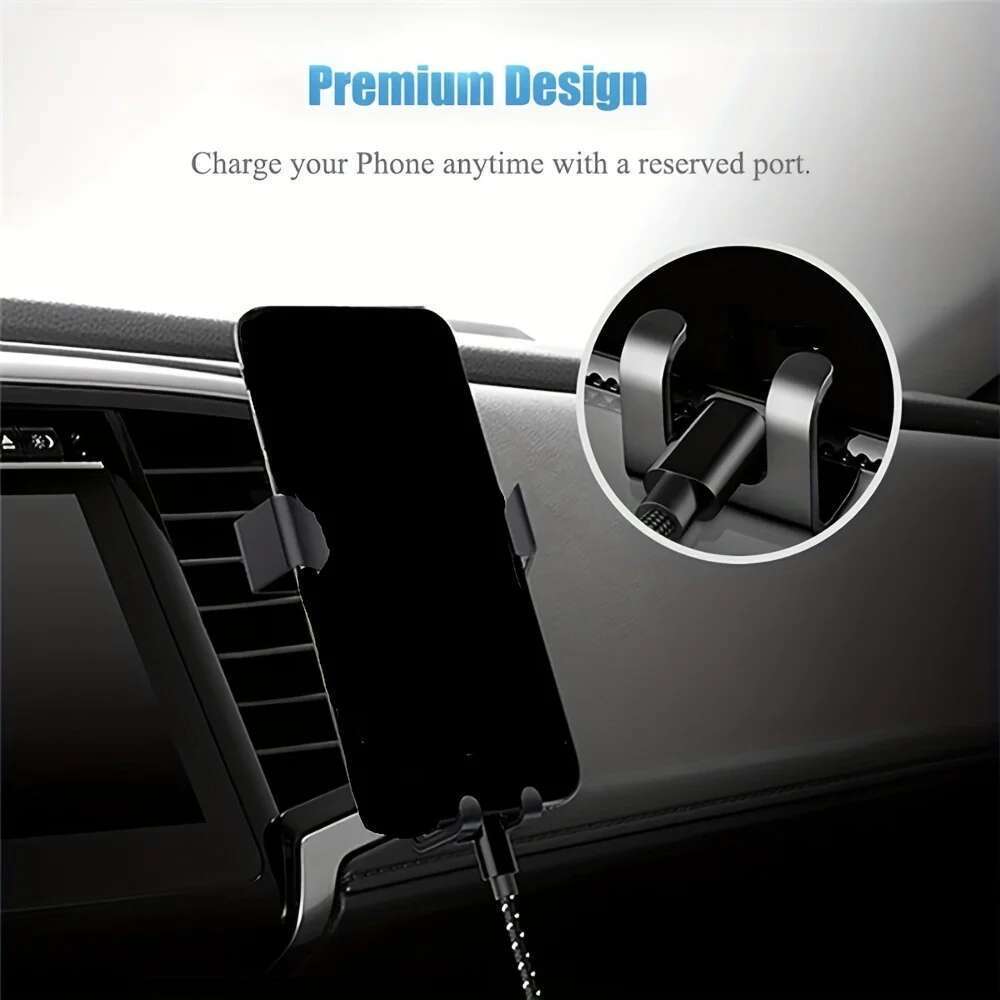 Gravity Car Auto Air Vent Mount Clip Bracket Cell Holder No Magnetic GPS Mobile Phone Stand For IPhone 14 Xiaomi