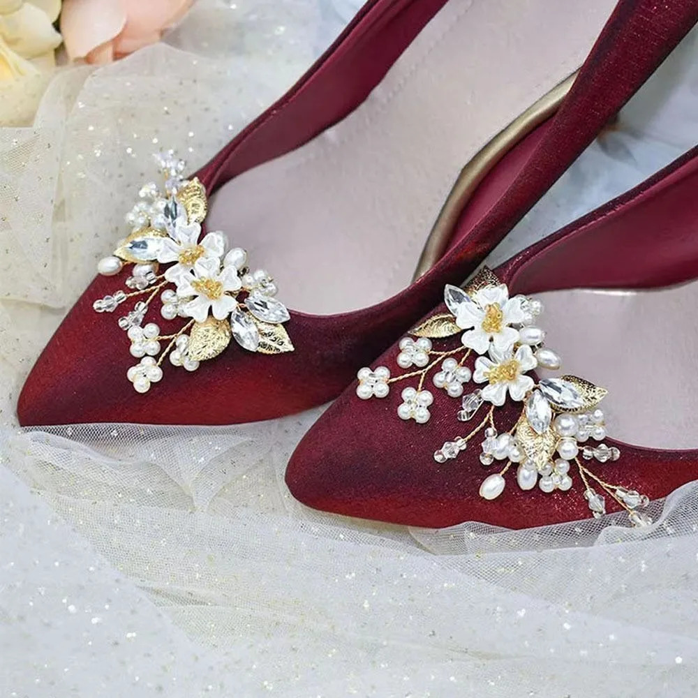Rhinestone Shoe Clips Buckles Crystal Flower Shoe Charms Ornaments Corsage Wedding Party Boots Dress Bag Decoration for Women 250218