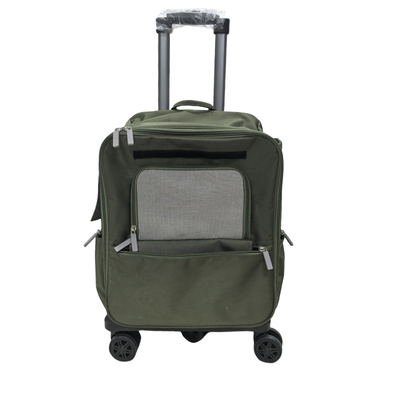 Large Pet Backpack Cat Stroller Pet Carrier With Wheels Portable Tie-Rod Outdoor Cat Nest Tent Cat And Dog Travel Carrier Bag