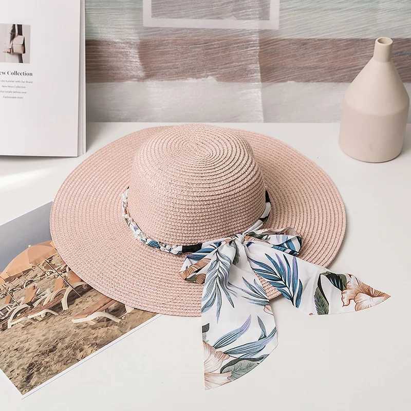2023 Fashion Bohemia Cowboy Hat for Women Floppy Beach Hats Summer Sun Str Hats Ladies UV Protection Hat Panama Hat WholesaleXJ250304