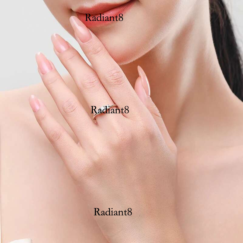 Ailmay Real Sterg Sier Sparkg AAAAA Zircon Stackable Rings For Women Classic Romantic Wedding Statement Jewelry