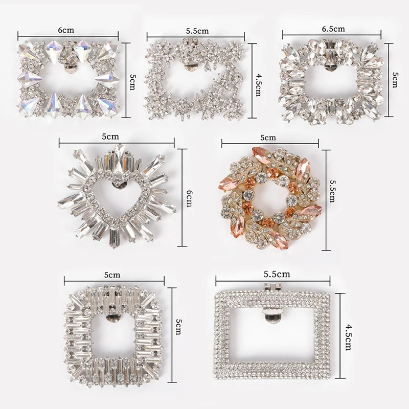 1Pcs Detachable Womens Shoes Metal Decorative Shoe Clip Shoe Clip DIY Accessories High Heels Jewelry Bride Wedding Shoes 250218