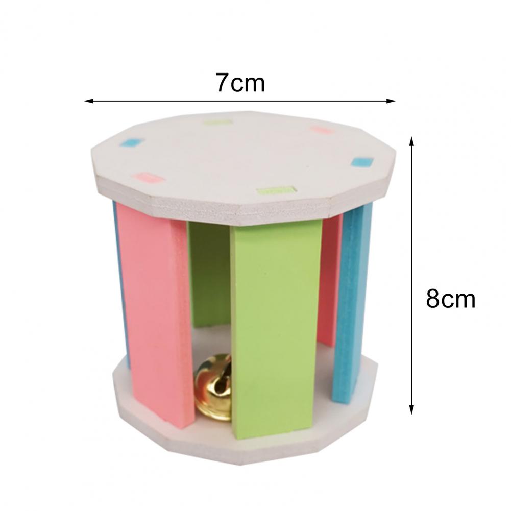 Hamster Toy Roller Hamster Cage Accessories Pet Supplies DIY Exercise Training Rainbow Gerbils Rats Chinchillas Bell
