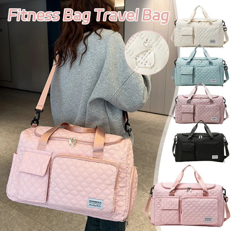 Gym Bag for Women Travel Duffle Bag Foldable Travel Duffle Weekender Overnight Bag with Wet Pocket and Shoes Compartment 250303