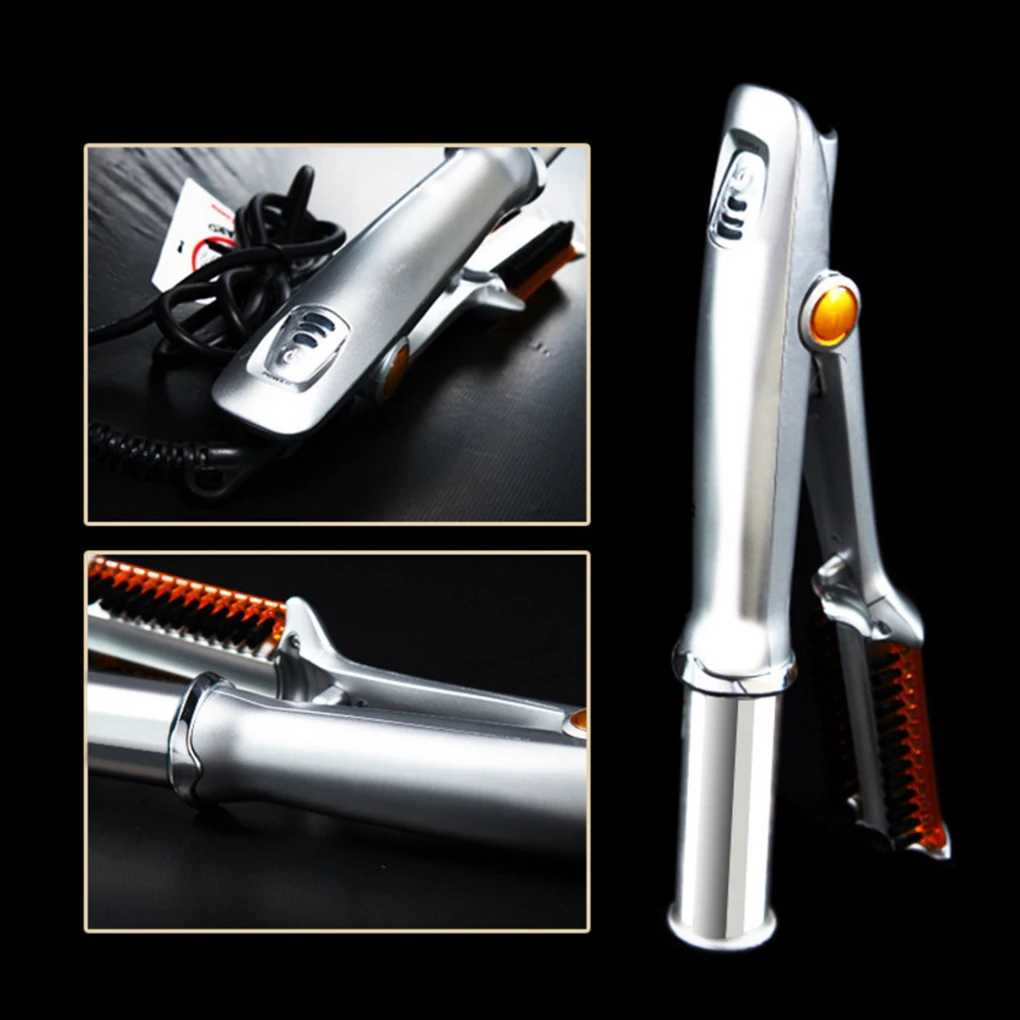 Curling Irons Silver White Professional Curling Iron Adjustable Heat Settings All Hair Types Professional Styling UK Plug z250304
