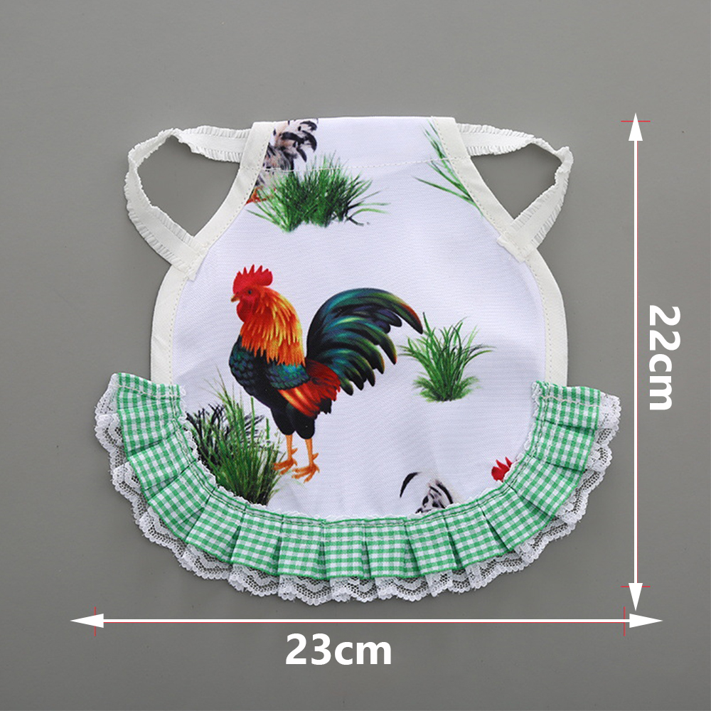 Funny Hen Apron Fruit Polka Dot Printed Chicken Saddle Feather Protector Pet Clothes, Back Protect Aprons, Poultry Aprons