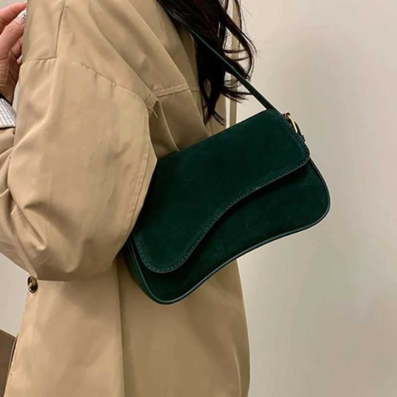 Wine Red Square Bag For Women Autumn Winter Simple Suede Leather Crossbody Bags Ladies Casual Commuting Single Shoulder Purse Z250303