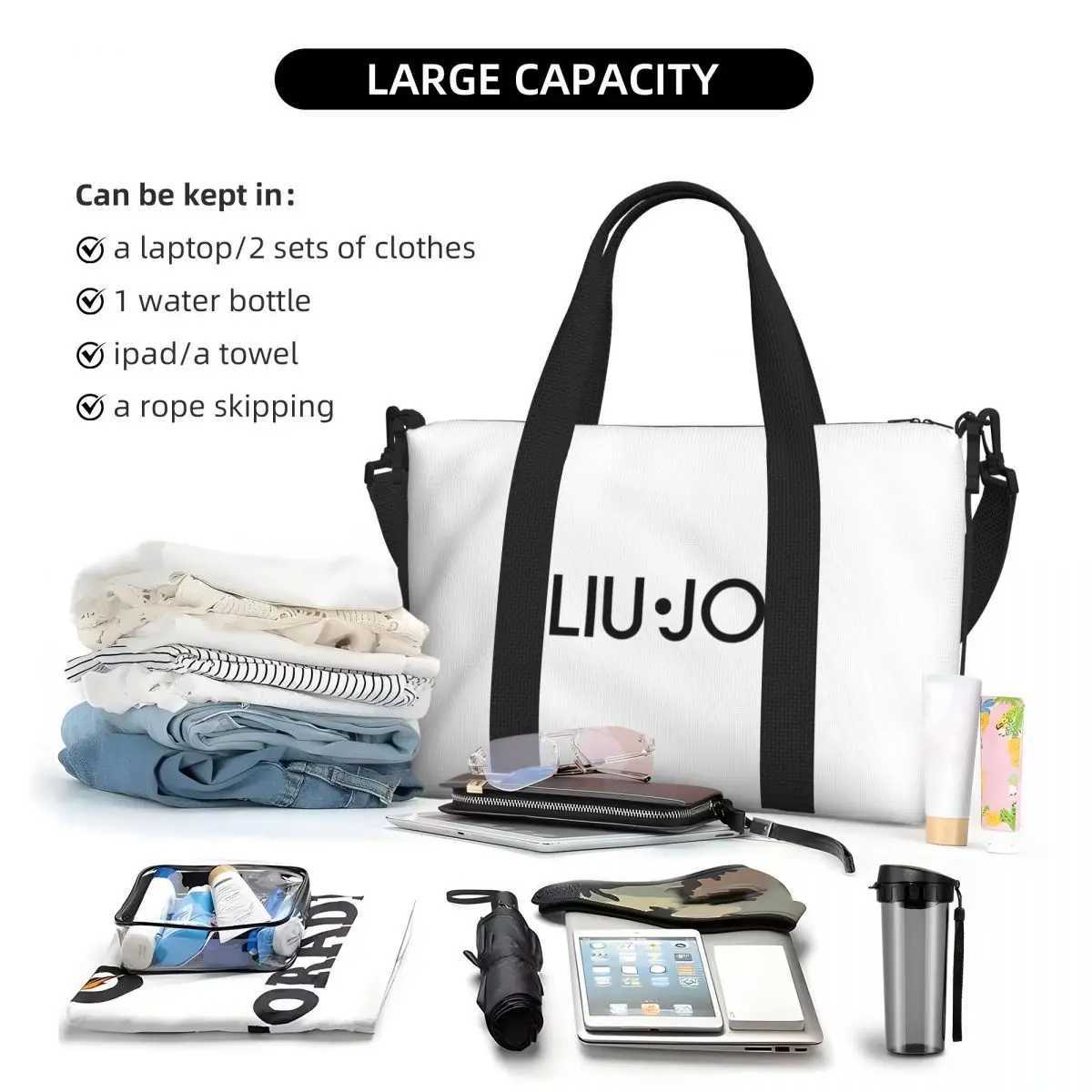 Custom Liu Jos Women Large Capacity Beach Gym Shoulder Travel Bag Y250304
