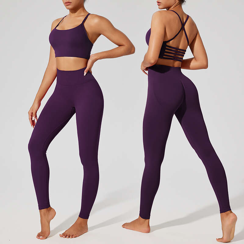 European and American yoga vest women's running gathering fiess suit light strength thin shoulder strap beautiful back sports bra 2025 new style 