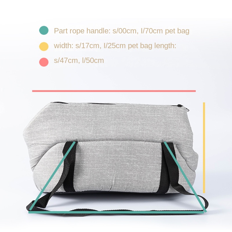 Pet Carrying Bag Soft Shoulder Bag Clutch Bag with School Bag Back Cat Bag Messenger Hand-held Travel Hiking Camping Outdoor