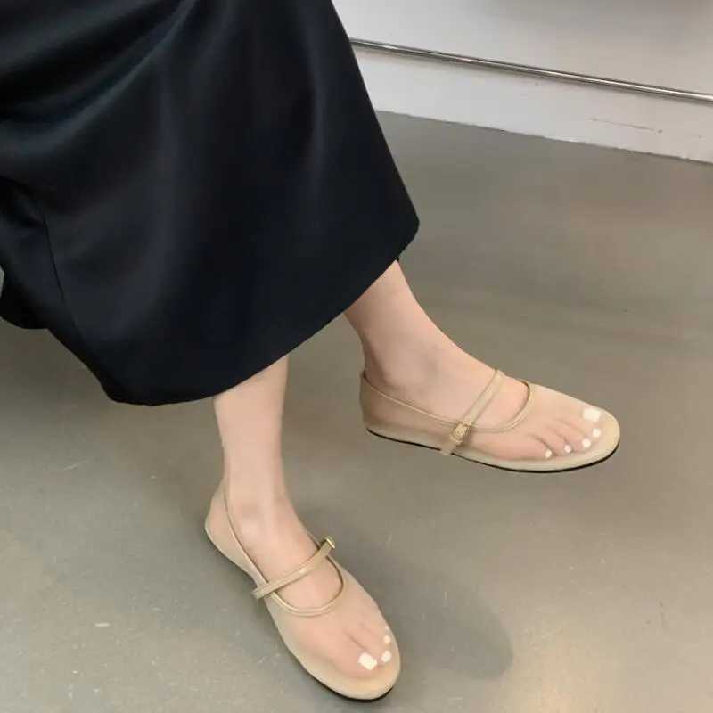 Women's Mesh Mary Jane Flats: Round Toe Buckle Ballet Flats Summer Shallow Shoes Breathable hot Comfortable Casual Moccasins