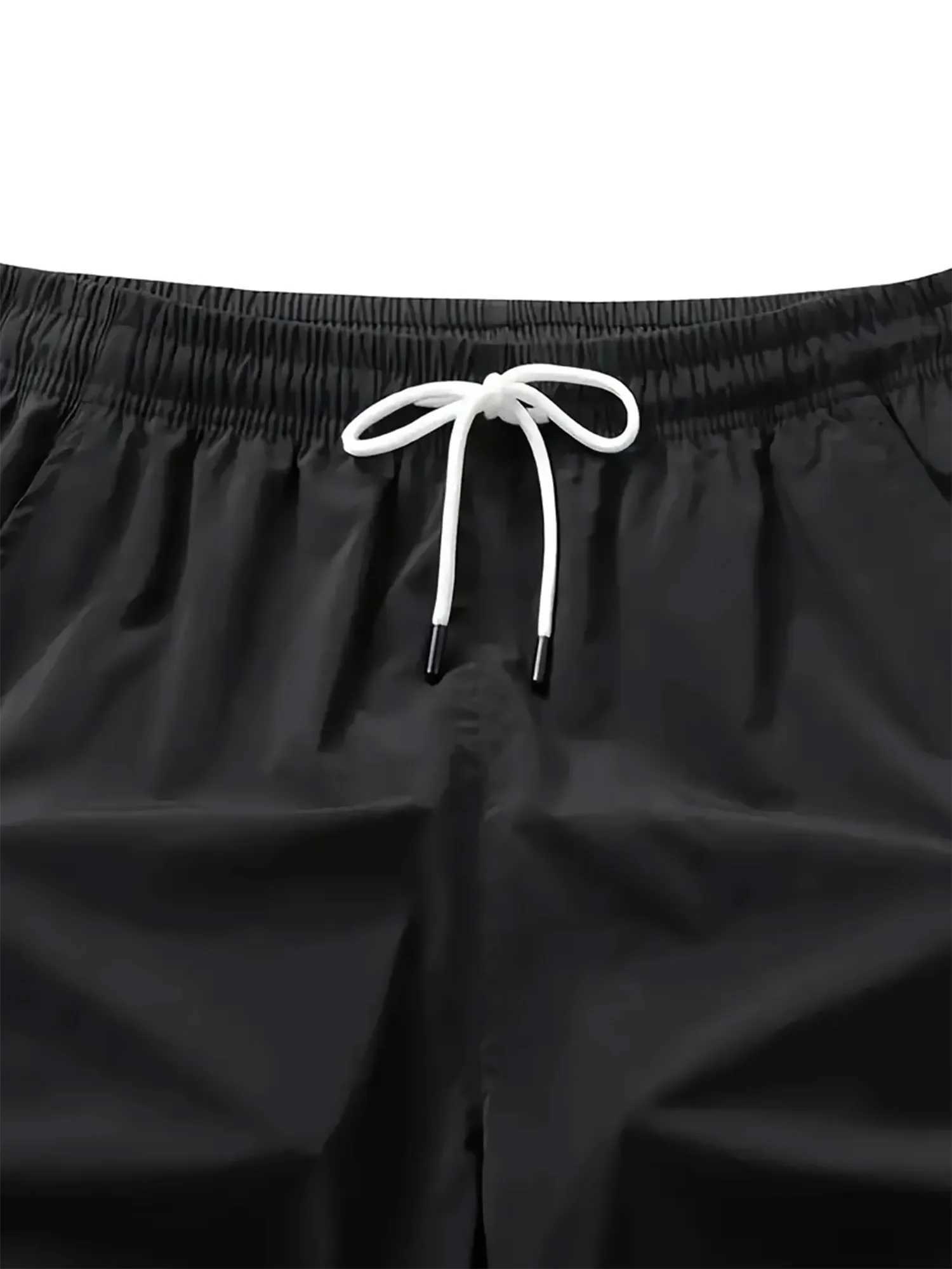 Mens Quick-Drying Sports Shorts 3-Color 3-Pack Casual Loose Elastic Belt with Drawstring Lightweight Suitable for Running and tT250304