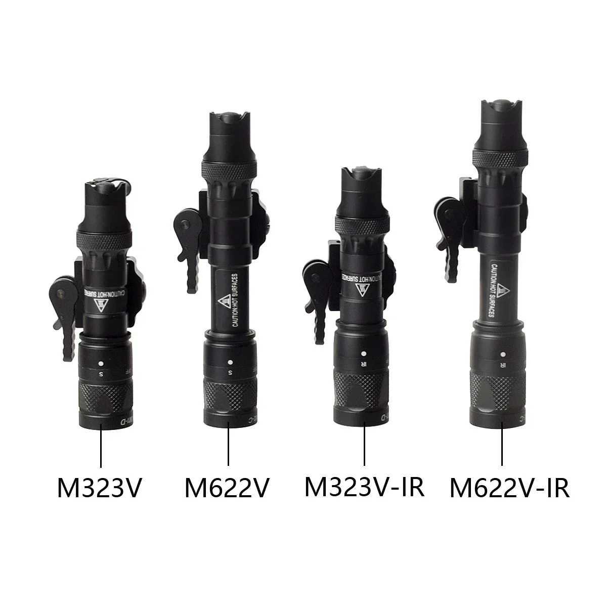 Tactical M300 M600 M323V M622V IR Infrared Weapon Gun Light Airsoft Flashlight Hunting Scout Light with Rote Switch QD MountXJ250303