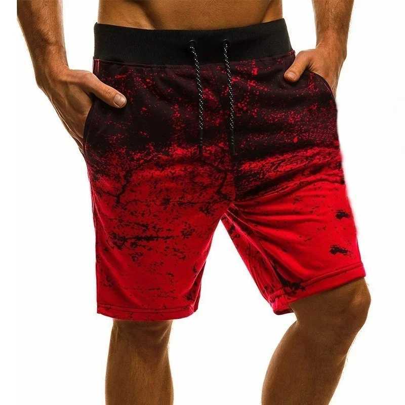 2023 Fashion Men Casual Shorts Fashion Printed Joggers Short Sweatpants Summer Drawstring Hip Hop Slim Workout Shorts OutsideT250304