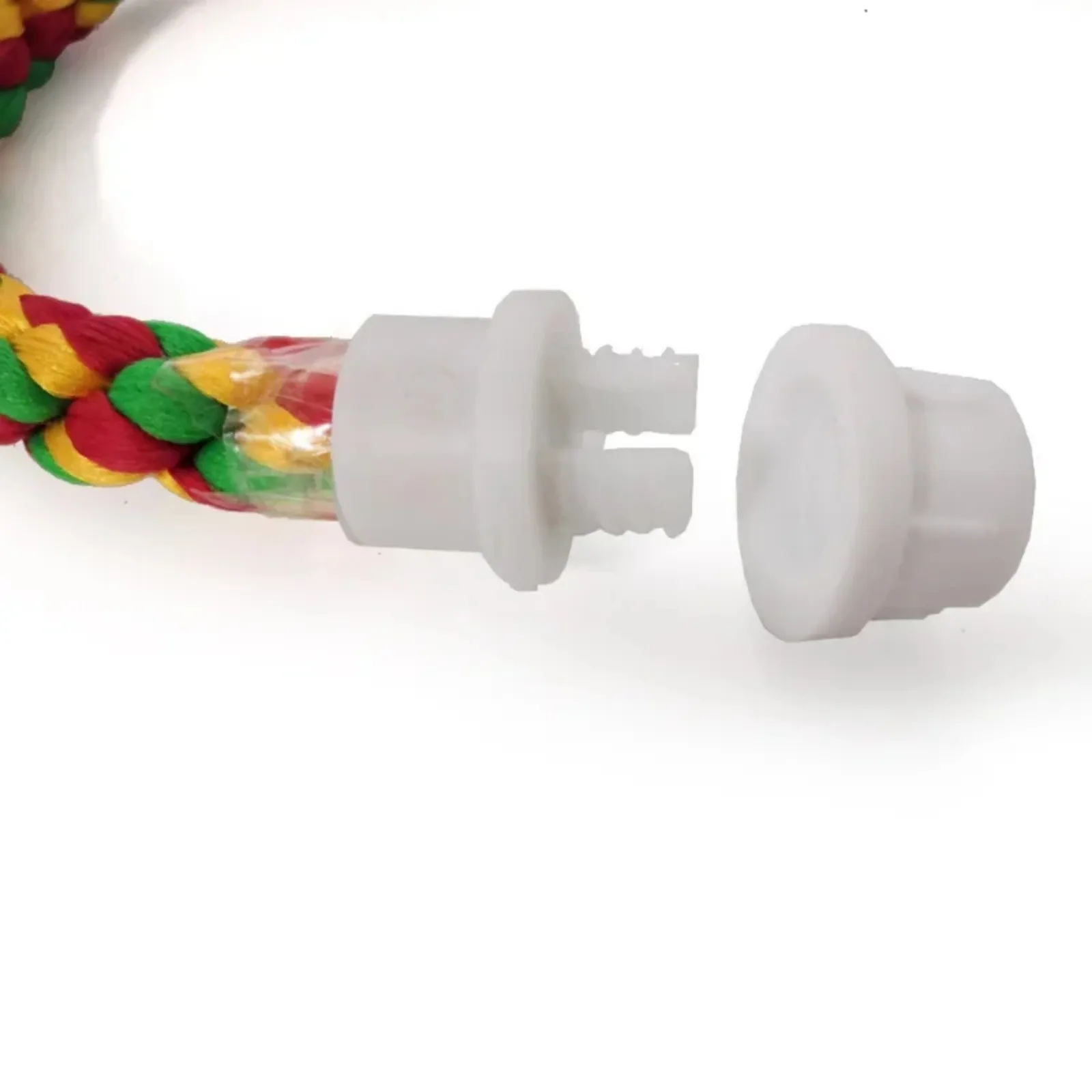 Bird Bite Toy Multi-color Parrot Standing Woven Rope Toy Bird Chew Toy Bendable Pet Parrot Standing Perches for Parakeet