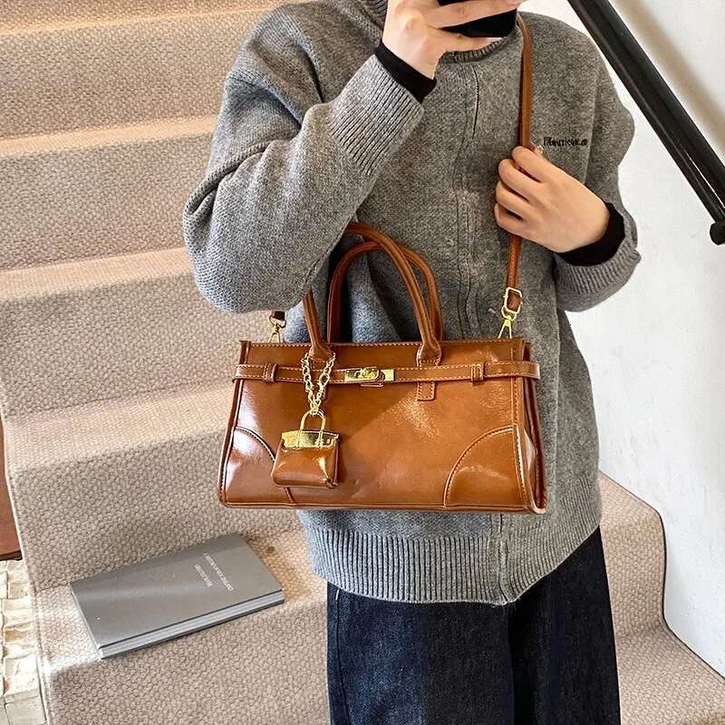 Winter Candy Color Ladies Handbags Versatile Messenger High Quality Women's Shoulder Ladies'hand Bags