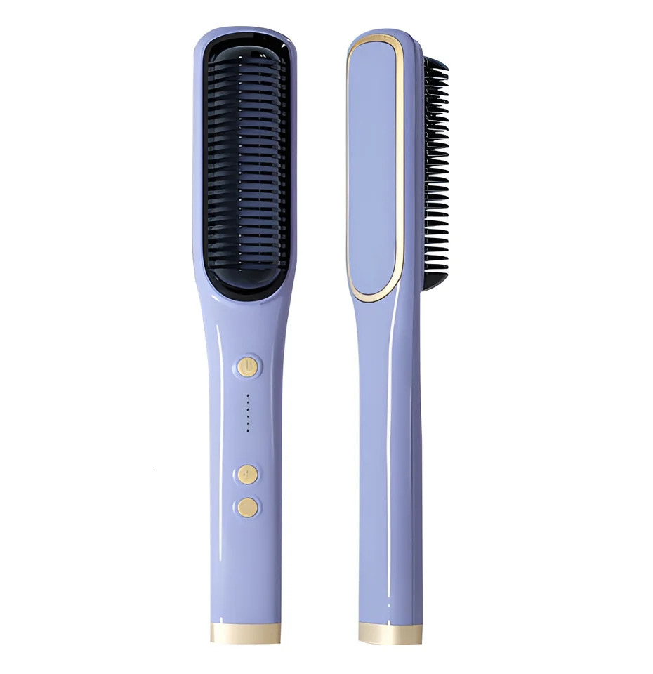 Hair Straightener Brush Hair Straightener Comb Straightening Brush for Women with 5 Temps 10s Fast Heating 250303