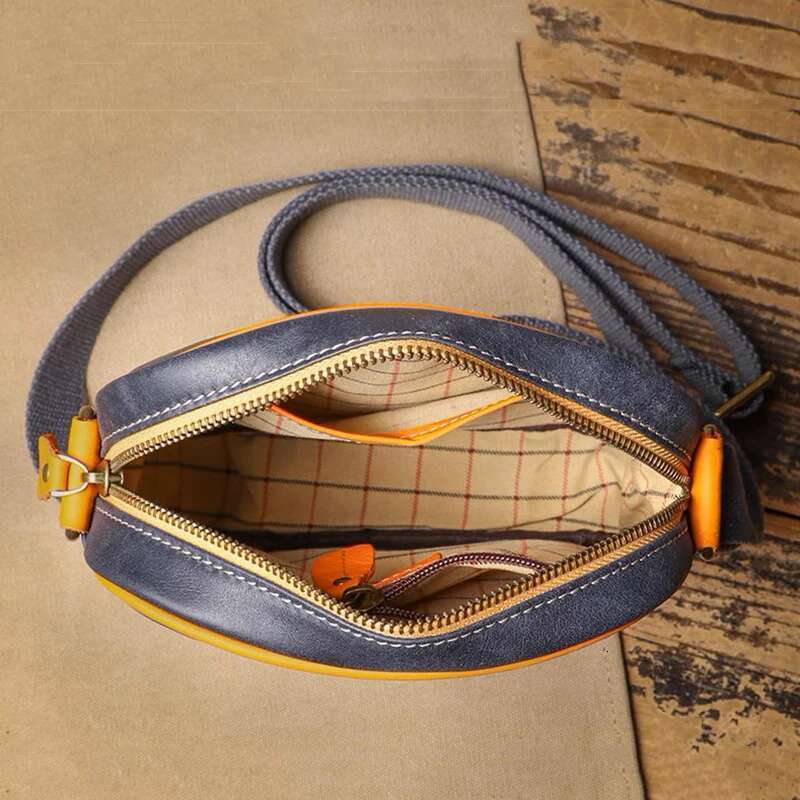 Vintage Genuine Leather Men's Shoulder Casual Minimalist Crossbody 7.9-Inch Ipad Bag Leathfocus