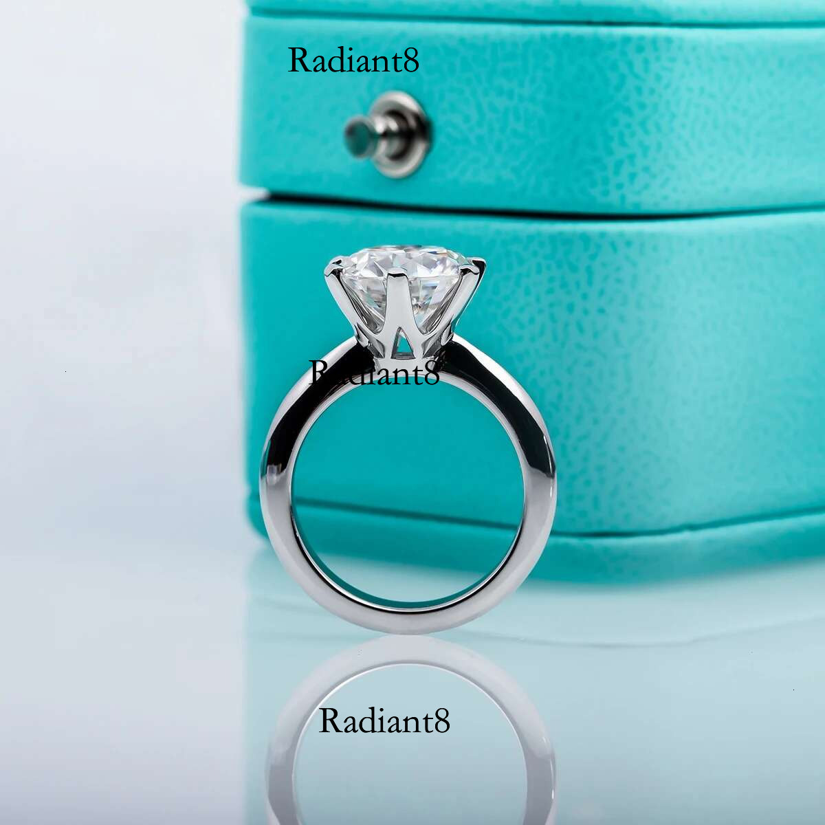AnuJewel 1ct 2ct 3ct 5ct D Color Moissanite Engagement Ring For Women Sterg Sier Gold Plated Solitaire Rings Wholesale