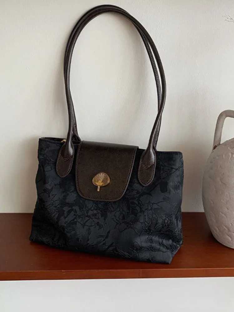 JIAERDI Vintage Black Shoulder Bags Purse Women Chinese Style Underarm Bag Female Elegant Red Handbag Aesthetic Bags Z250303